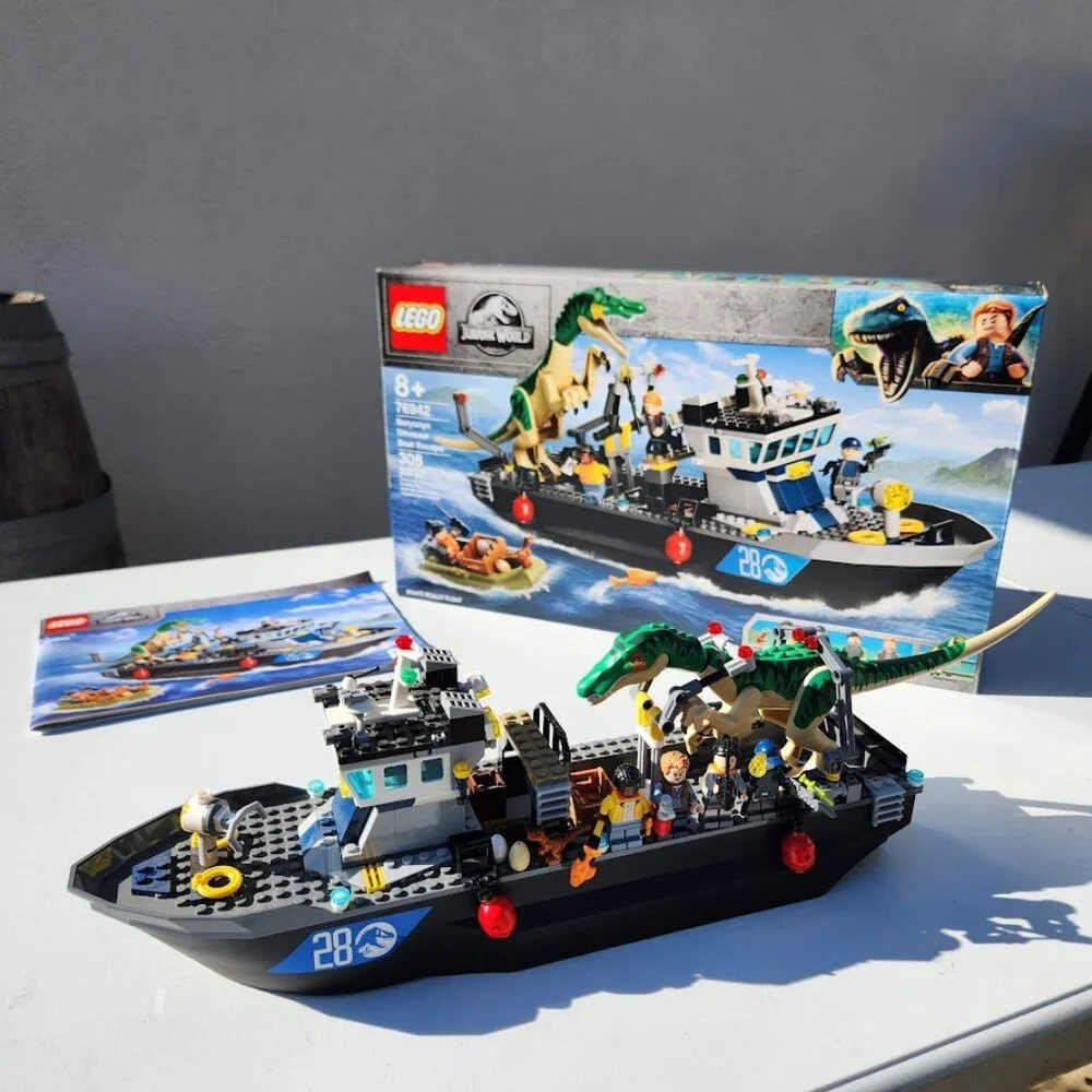 LEGO Jurassic World Park Baryonyx Dinosaur Boat Escape 76942 Building Set Toy Se